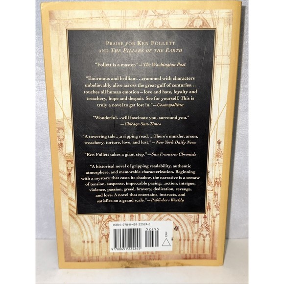 The Pillars of the Earth by Ken Follett 1989 Paperback Oprah's Book Club book - Picture 3 of 6
